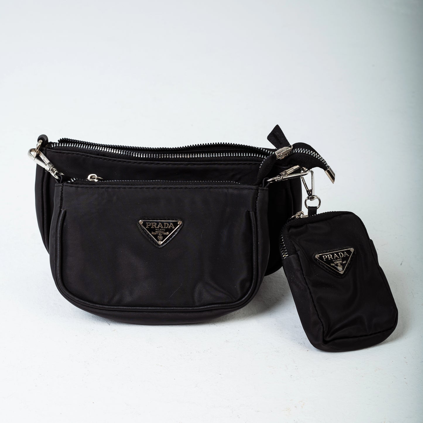 ΡȒАĎА 3 pcs shoulder bag | Black