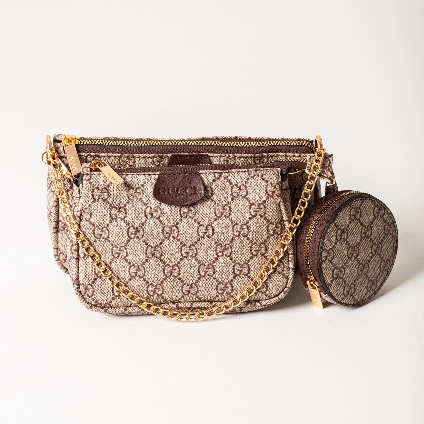 Gucci Pouchette 3-Piece Bag | Brown