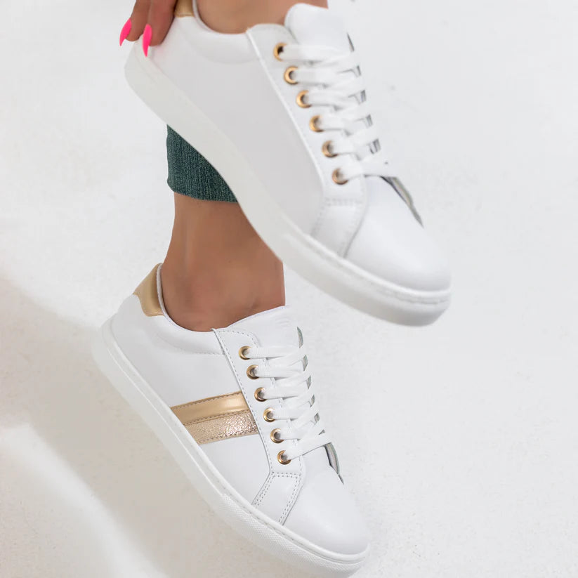 Luxe Stride Sneakers | Gold