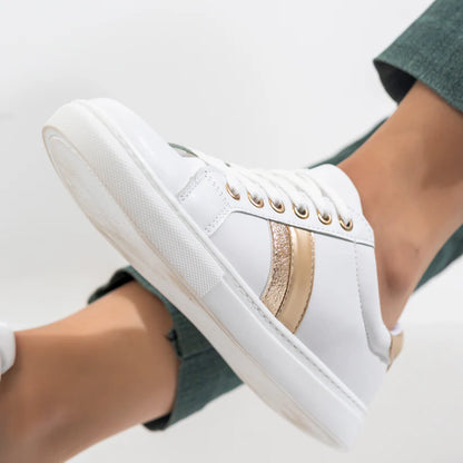 Luxe Stride Sneakers | Gold