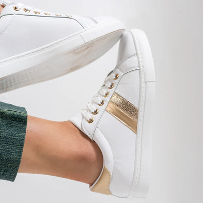 Luxe Stride Sneakers | Gold