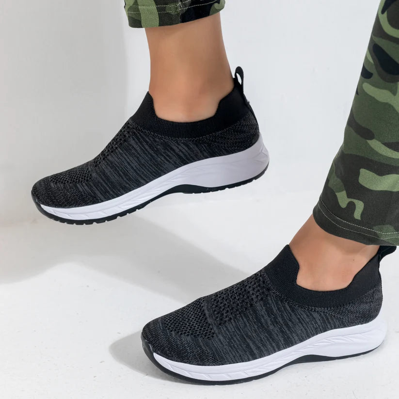 Stretch Glam Slip on Sneakers | Black