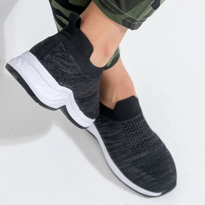 Stretch Glam Slip on Sneakers | Black