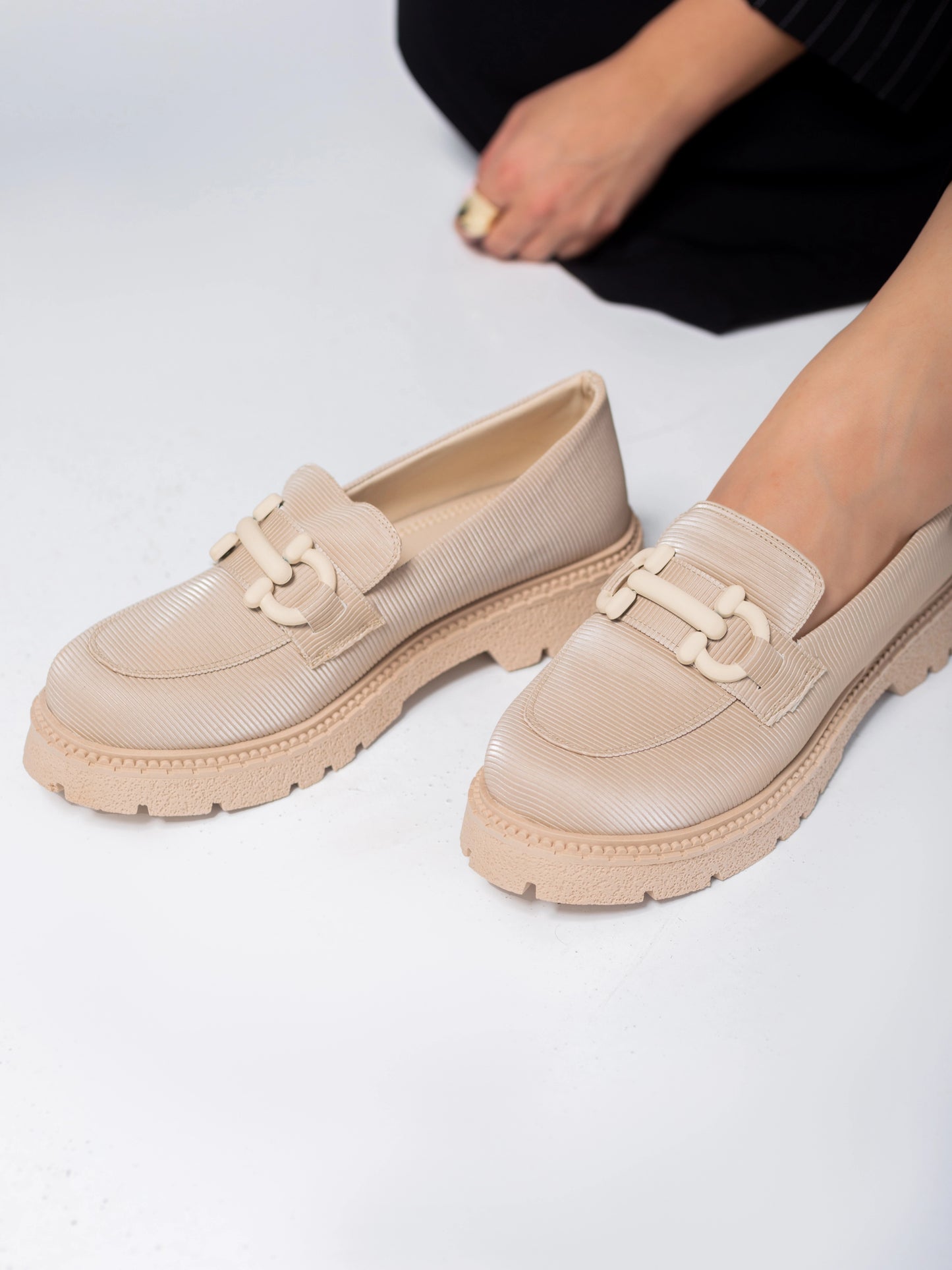 Glam Step Loafers | Beige