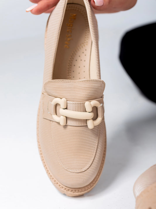 Glam Step Loafers | Beige
