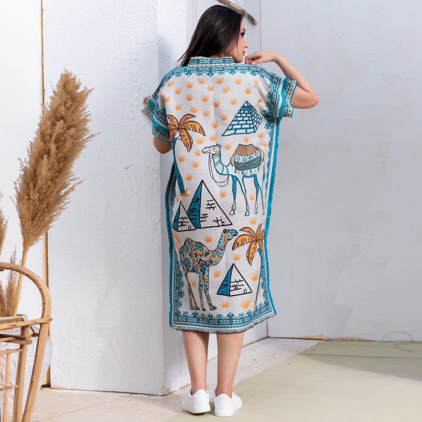 Desert Mirage Kaftan| petrol | one size