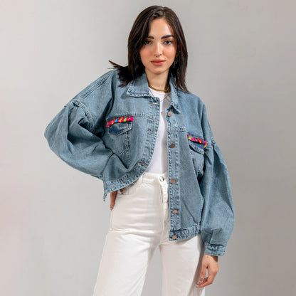 Indigo Boho Breeze Denim Women's Jacket