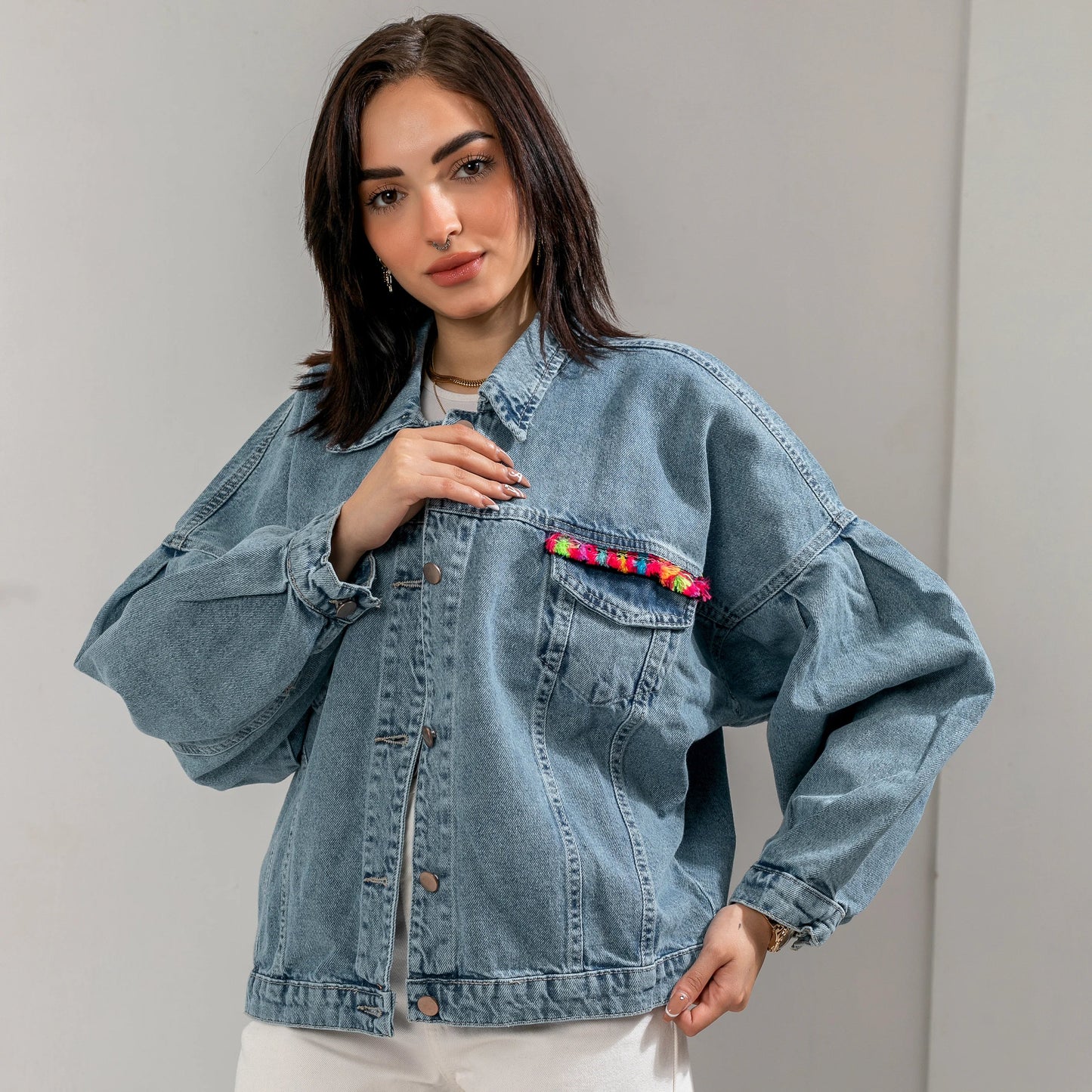 Indigo Boho Breeze Denim Women's Jacket