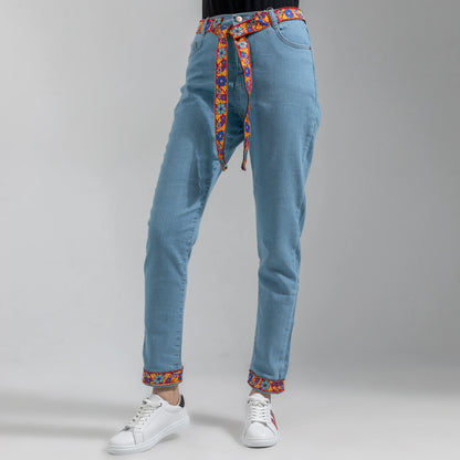 Boho Chic Skinny Denim Women's Pant