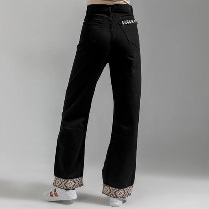 Black Bohe Eclipse Denim Women's Pant