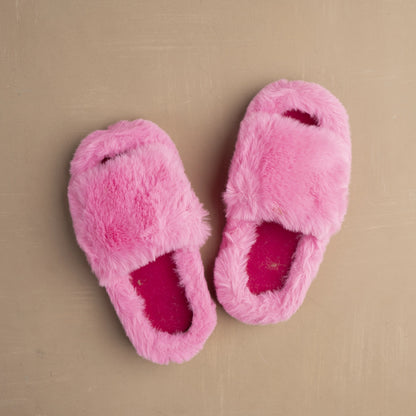 Fluffy Furry women's Slippers | Barbie Pink