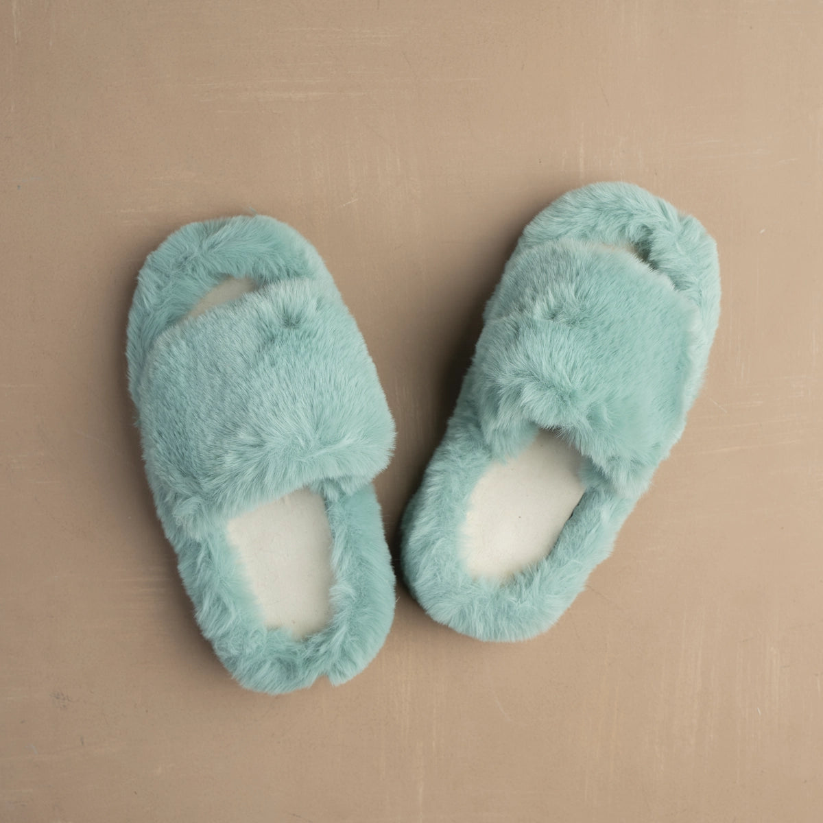 Fluffy Furry women's Slippers | Baby Blue