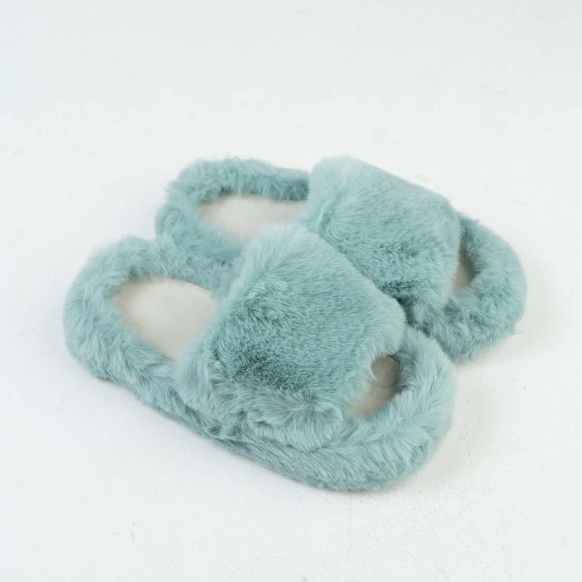 Fluffy Furry women's Slippers | Baby Blue