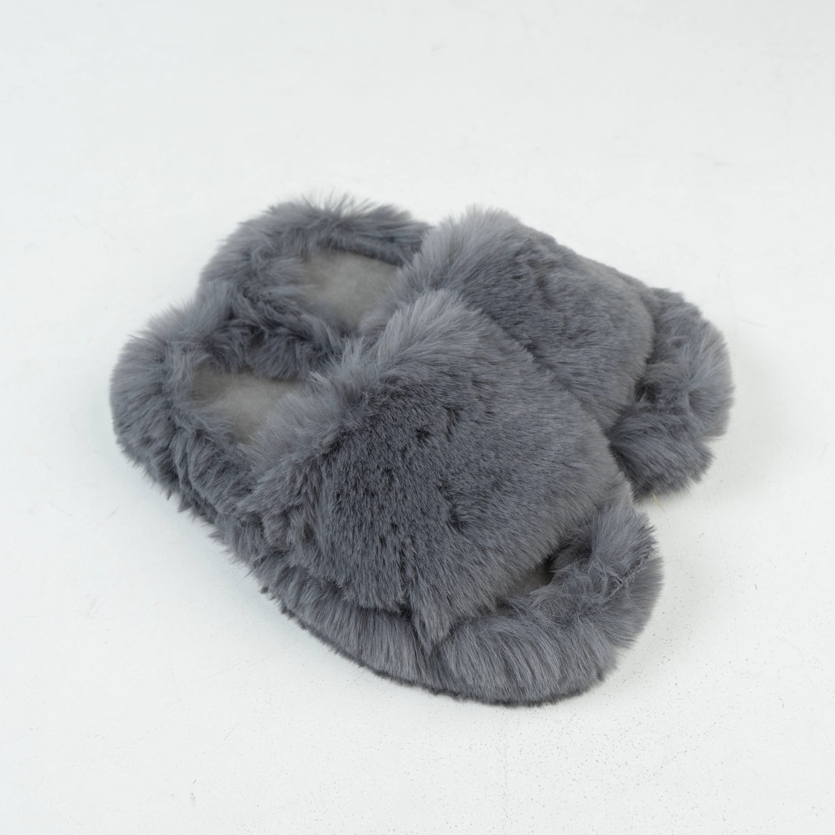 Fluffy Furry women's Slippers | Gray